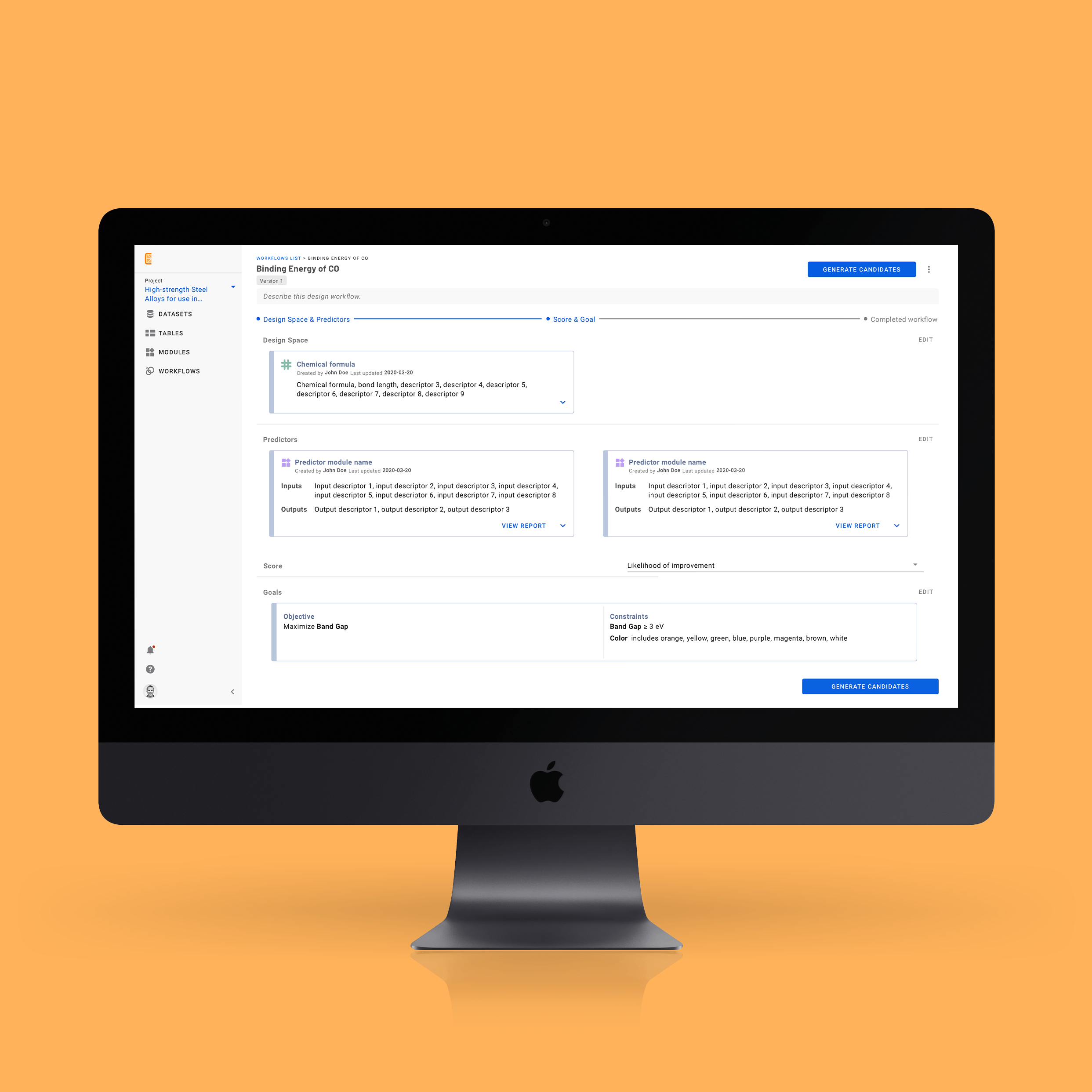 Citrine Informatics | ML workflows 🗝